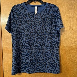 Blue Leopard Print Women's Top, NEW!!!
